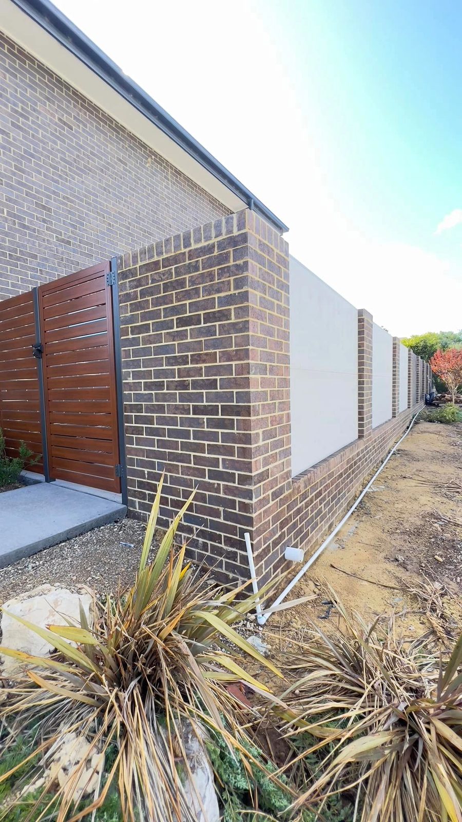 External brick wall on a Canberra property