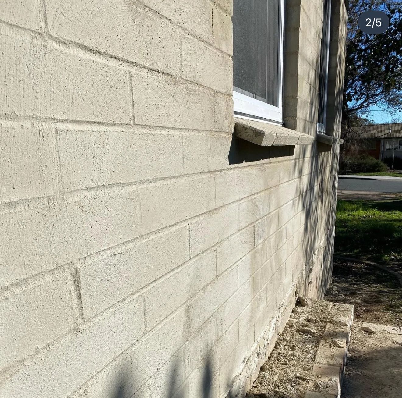 External masonry wall on a Canberra strata property