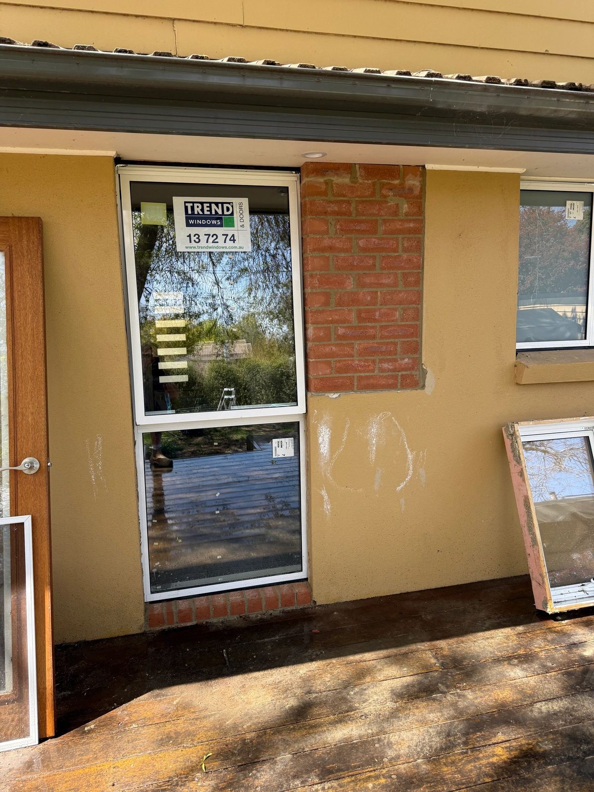 Render repair around a window